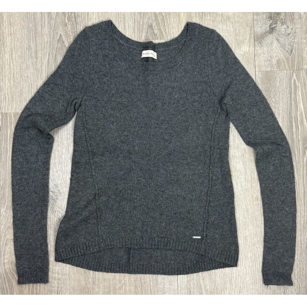 Abercrombie & Fitch Gray Sweater‎ Small Preppy Wool Blend Pullover Minimalist